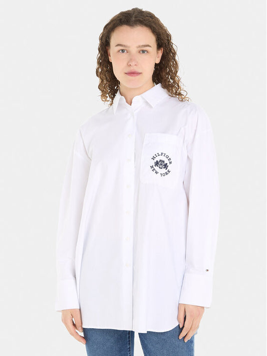 Varsity Loose Fit Shirt Th Optic White / S-M