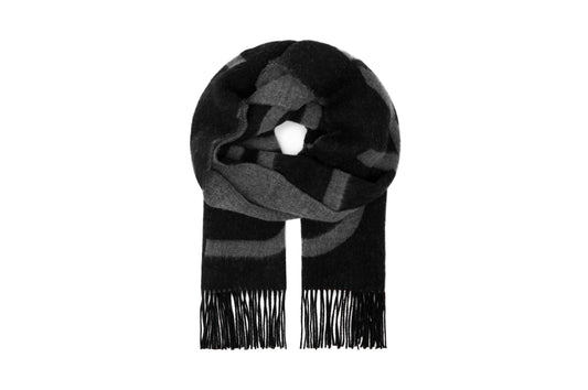 Dark Jacquard Scarf Ck Black / OS