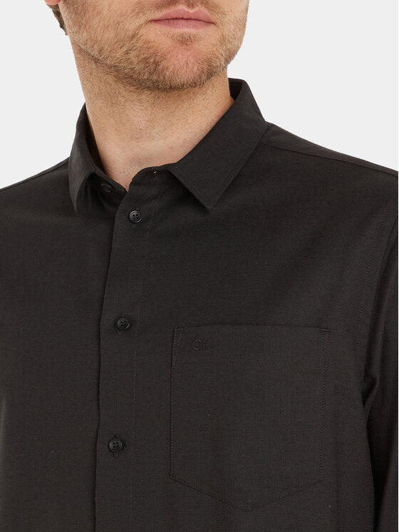 Oxford Stretch Regular Fit Shirt Ck Black / L