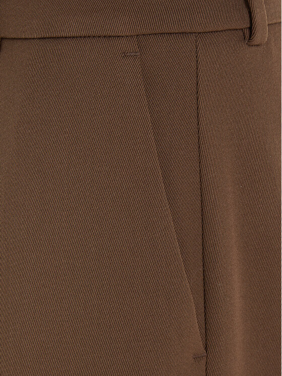 Wool Twill Extra Wide Leg Pant Brown Kelp / 36