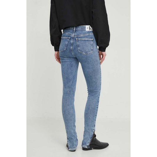 HIGH RISE SUPER SKINNY SPLIT ZIP Denim Medium / 3027