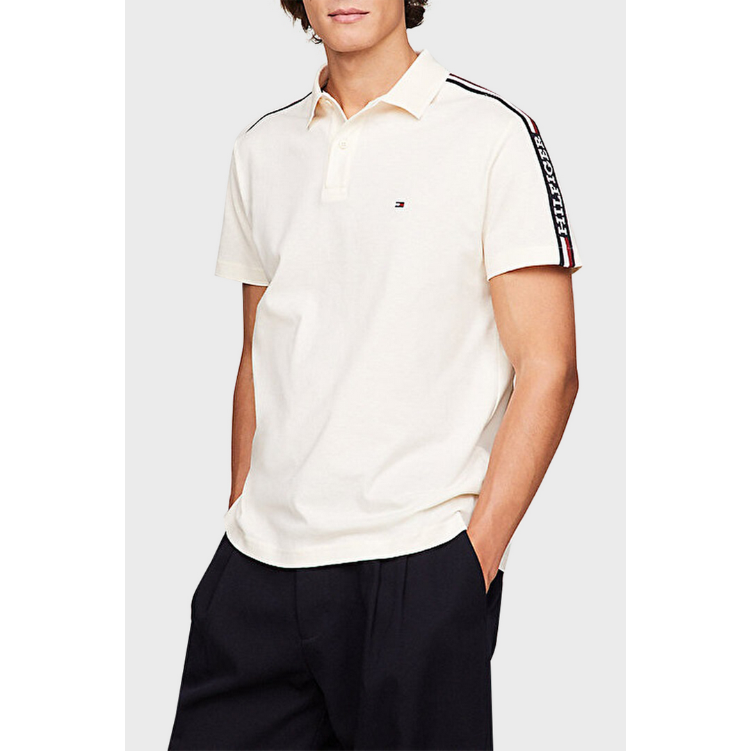 GLOBAL STRIPE MONOTYPE REG POLO Calico / L