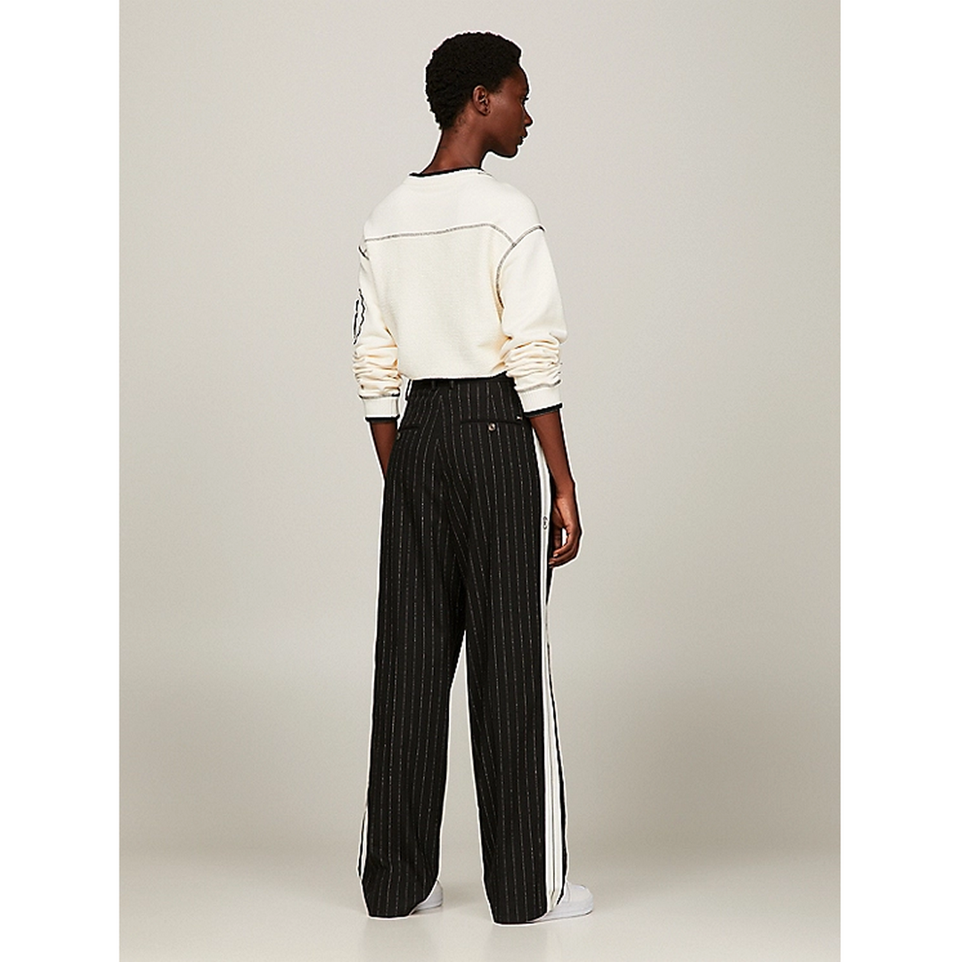 RELAXED STRAIGHT PINSTRIPE PANT Black Stripe / 42