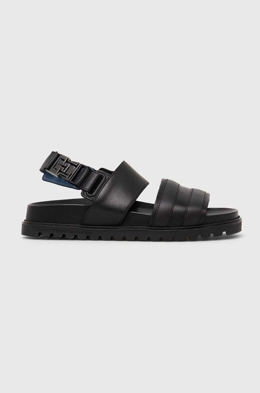 Elevated Th Buckle Lth Sandal Black / 42