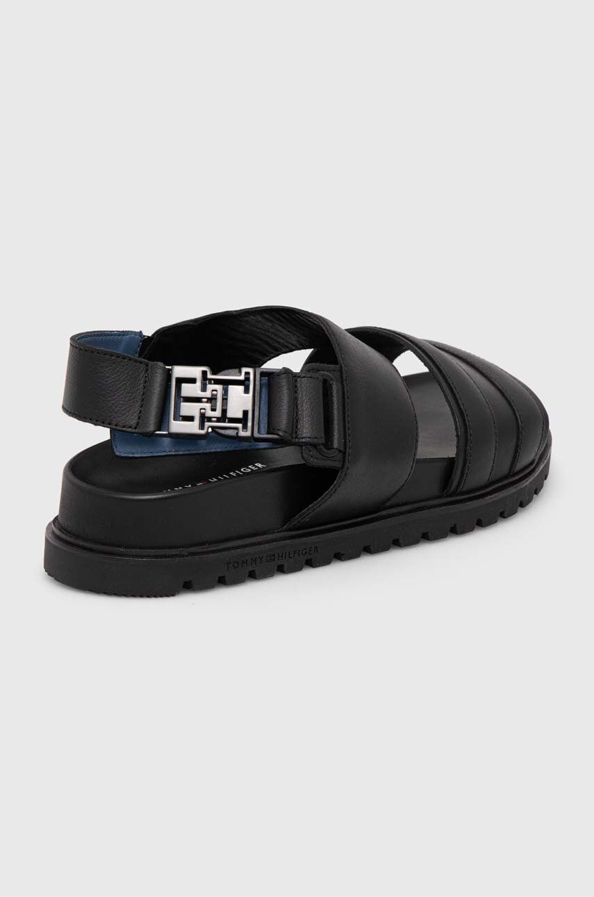 Elevated Th Buckle Lth Sandal Black / 42