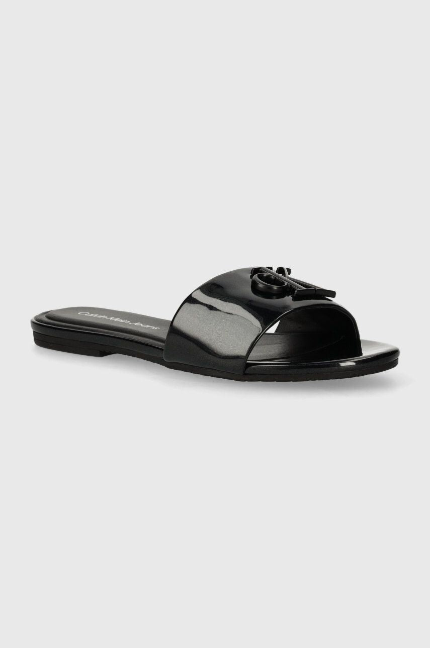 Flat Sandal Slide Mg Met Black / 41