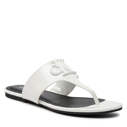 Flat Sandal Slide Toepost Mg Met Bright White / 41