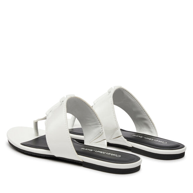 Flat Sandal Slide Toepost Mg Met Bright White / 41