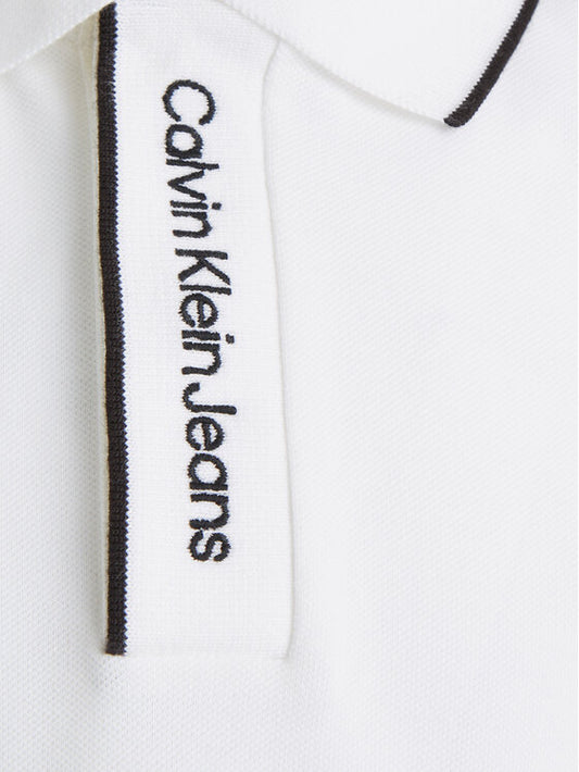 Intarsia Logo Pique Polo Bright White / 10