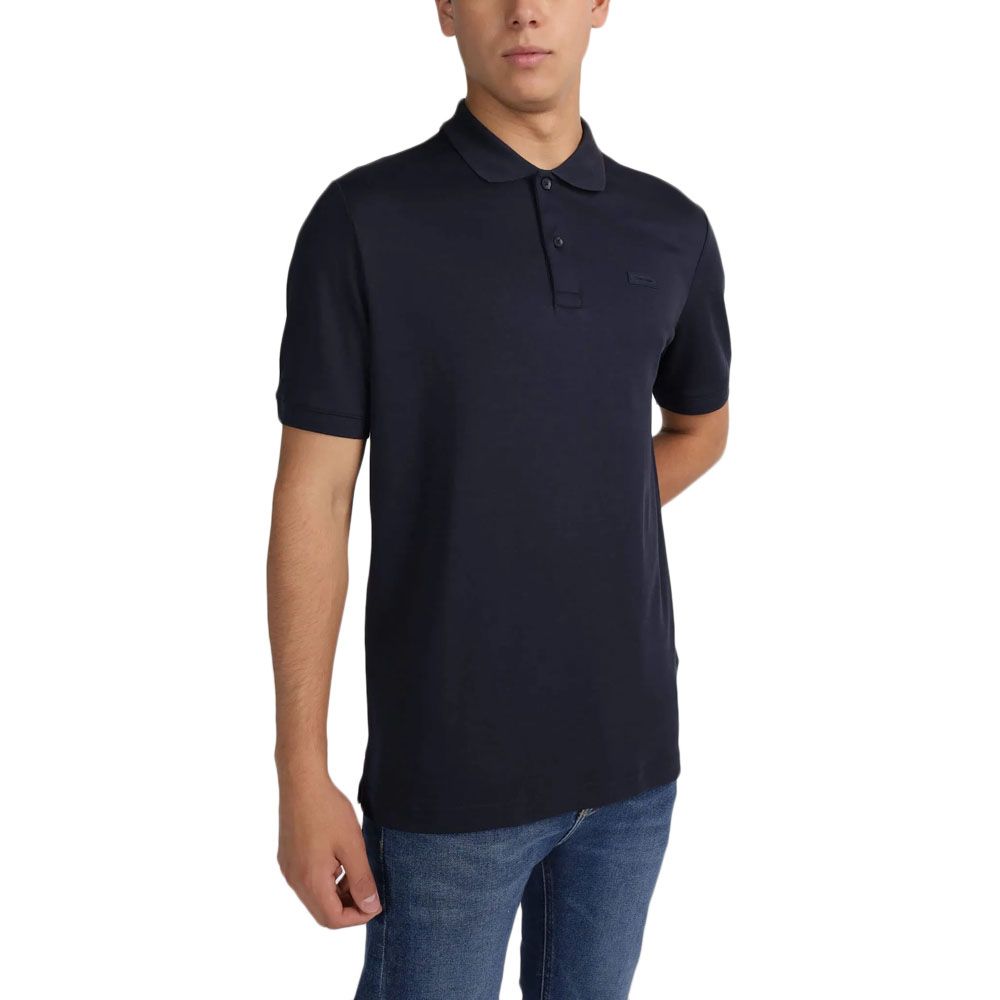 Smooth Cotton  Slim Polo Night Sky / L