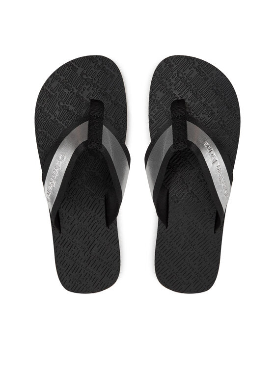 Beach Sandal In Met Black/Bright White / 42