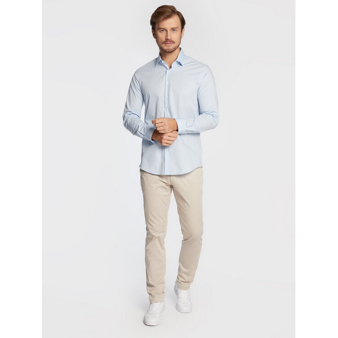 Poplin Stretch Regul Calm Blue / 42