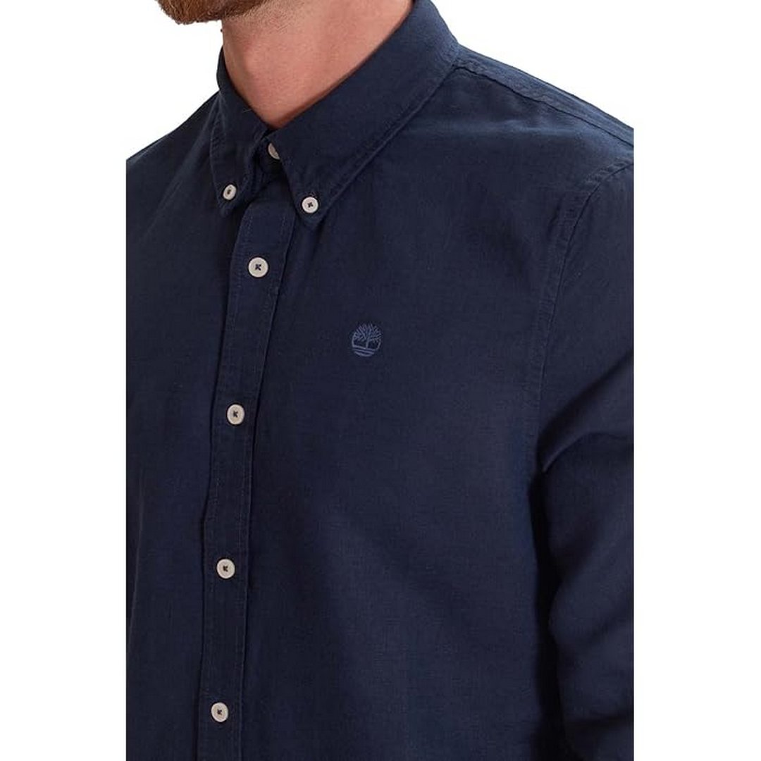 Cotton/Linen Long Sleeve Shirt DARK SAPPHIRE / L