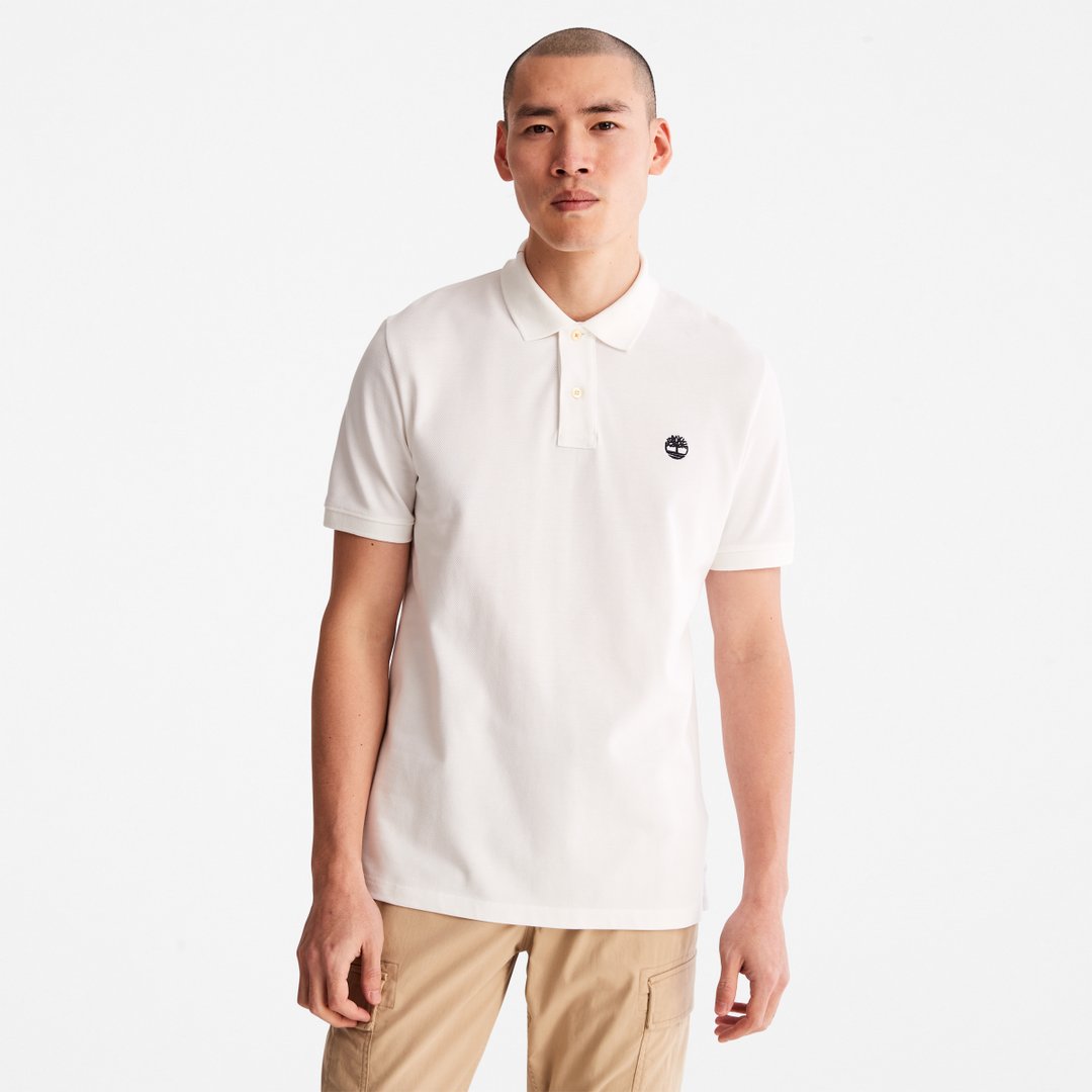 Pique Short Sleeve Polo WHITE / L