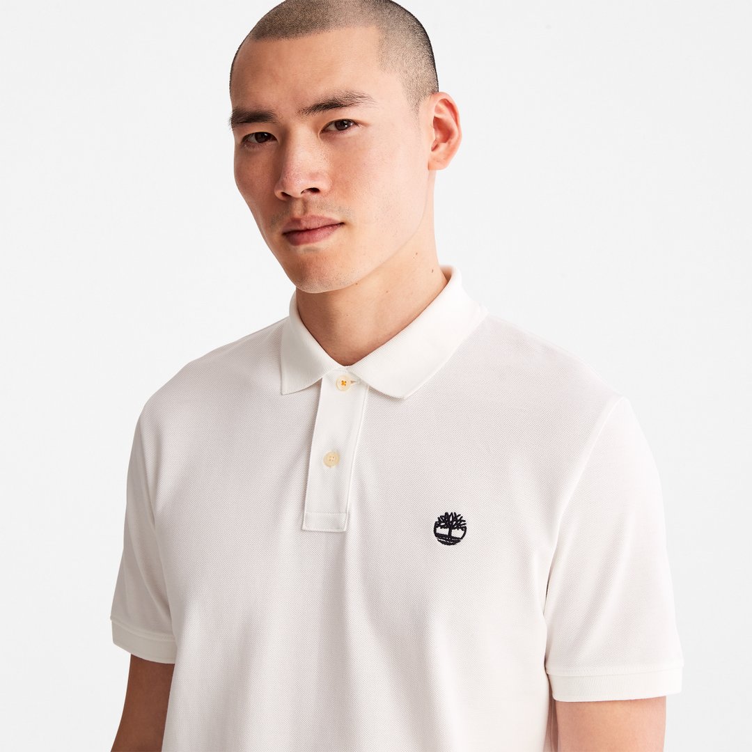 Pique Short Sleeve Polo WHITE / L