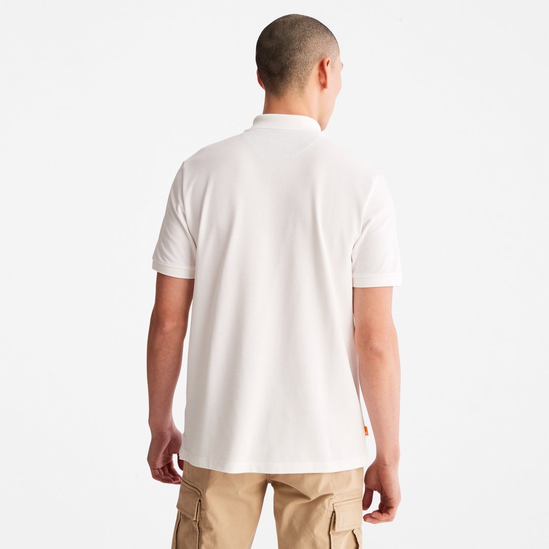 Pique Short Sleeve Polo WHITE / L