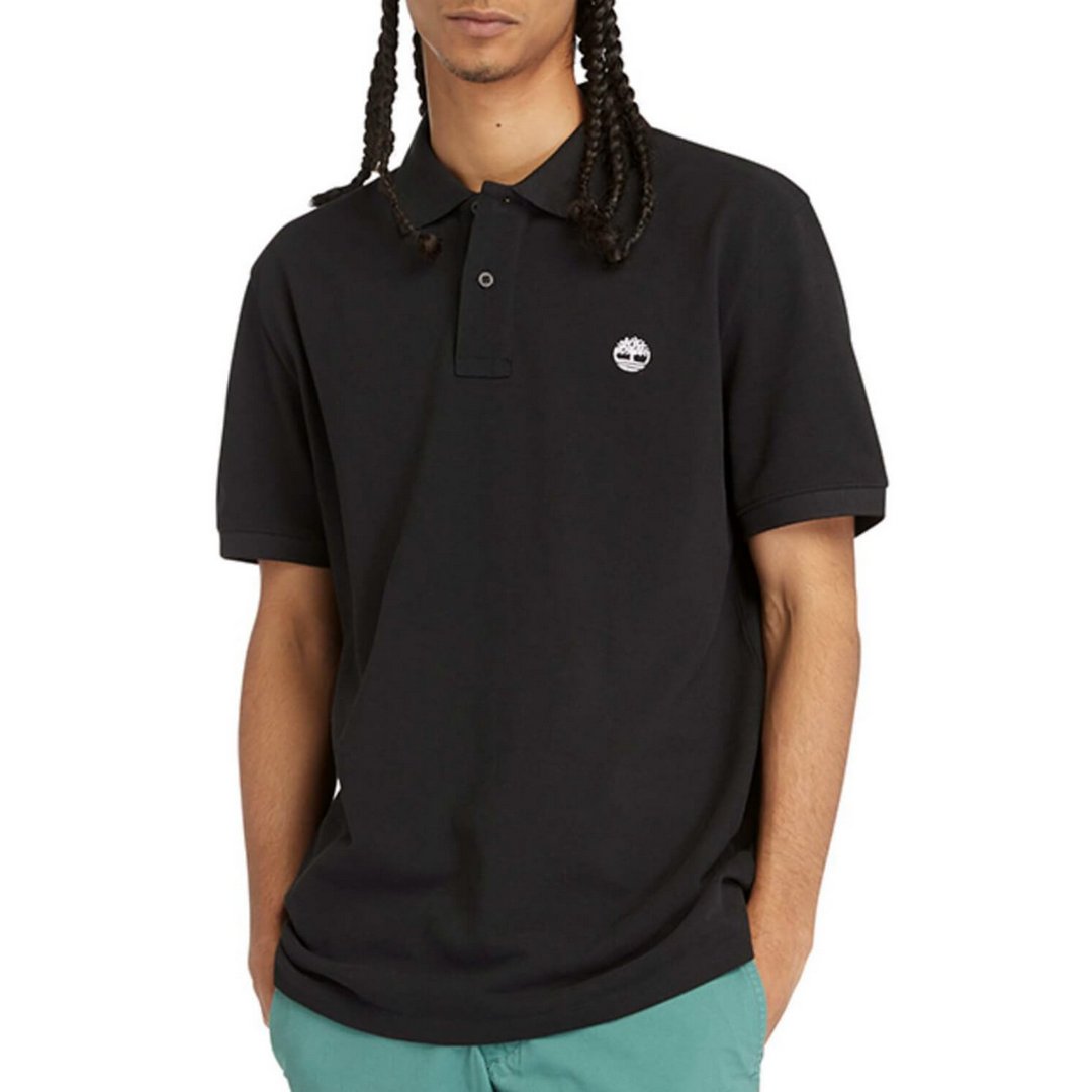 Pique Short Sleeve Polo BLACK / L