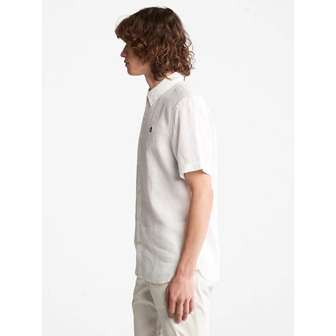 Linen Short Sleeve Shirt WHITE / L