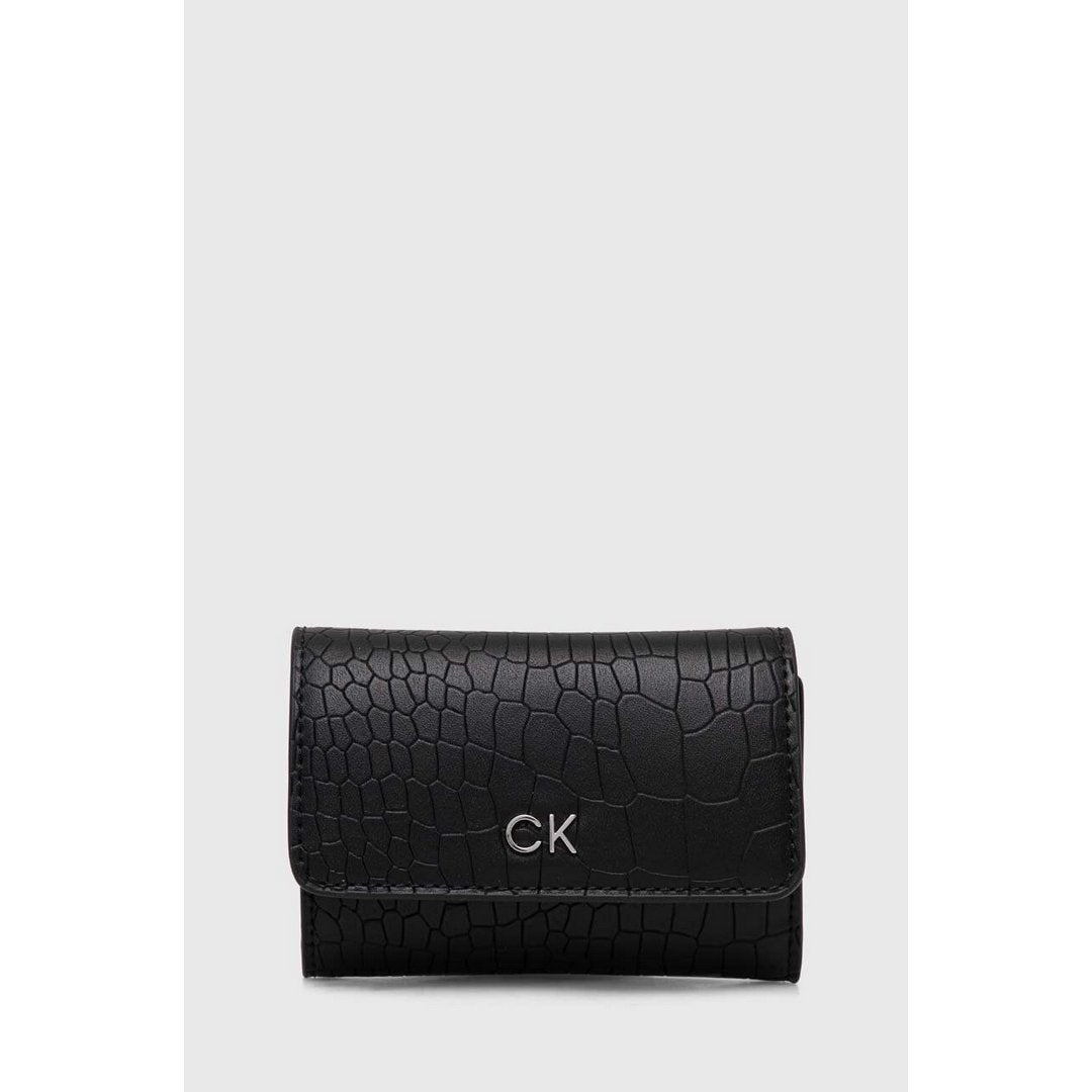 Ck Daily Small Trifold_Croco Ck Black Croco / OS