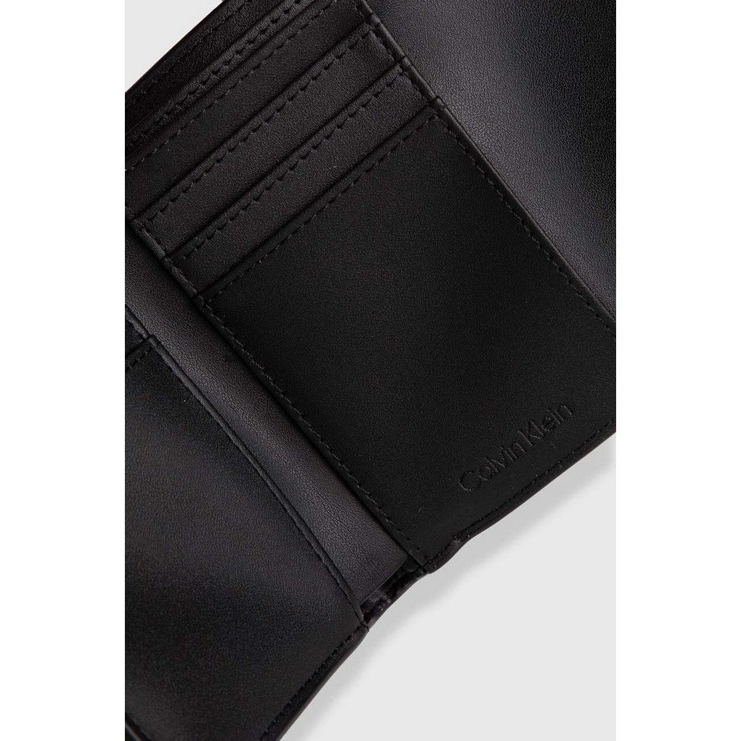 Ck Daily Small Trifold_Croco Ck Black Croco / OS