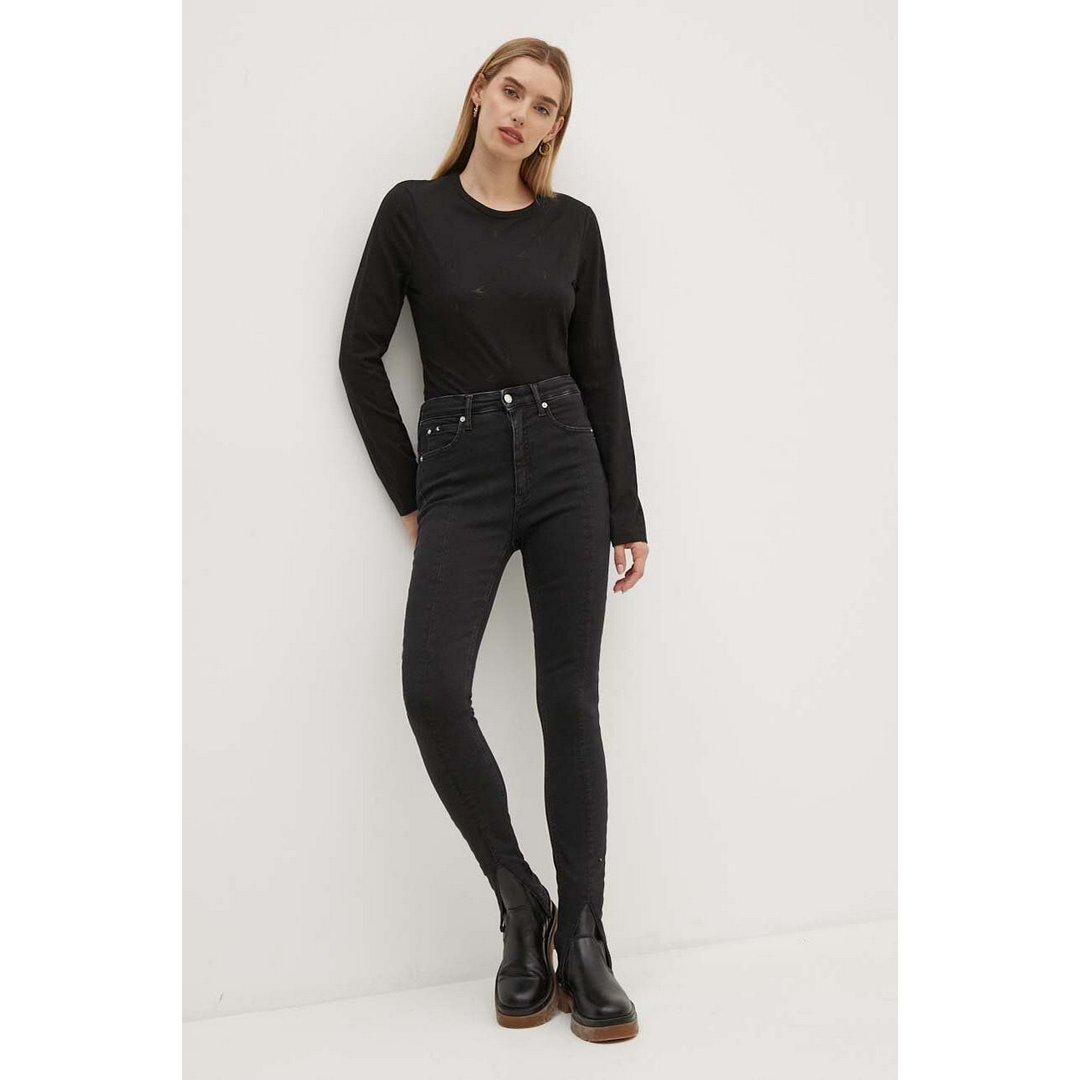 High Rise Super Skinny Denim Black / 3027