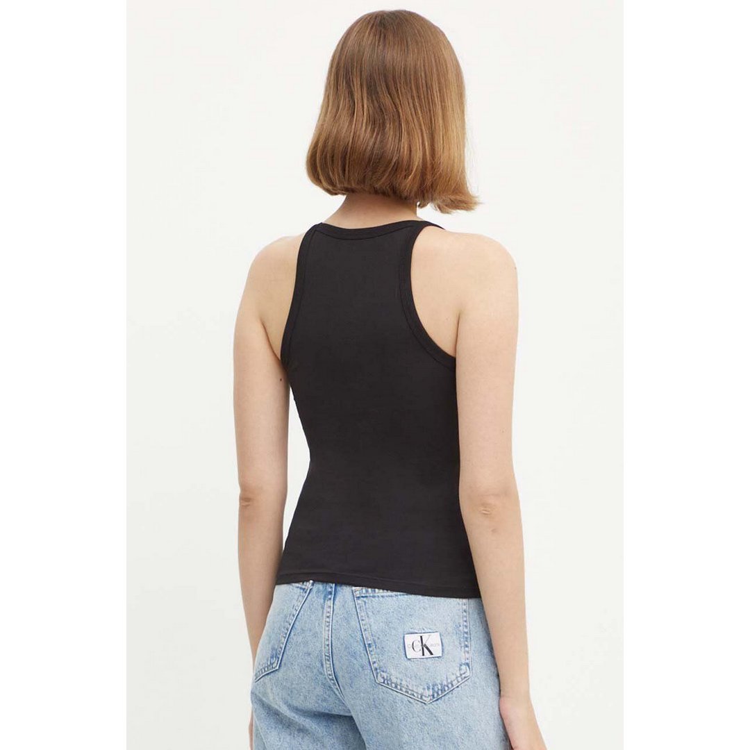 Outlined Ck Strappy Tank Ck Black / L