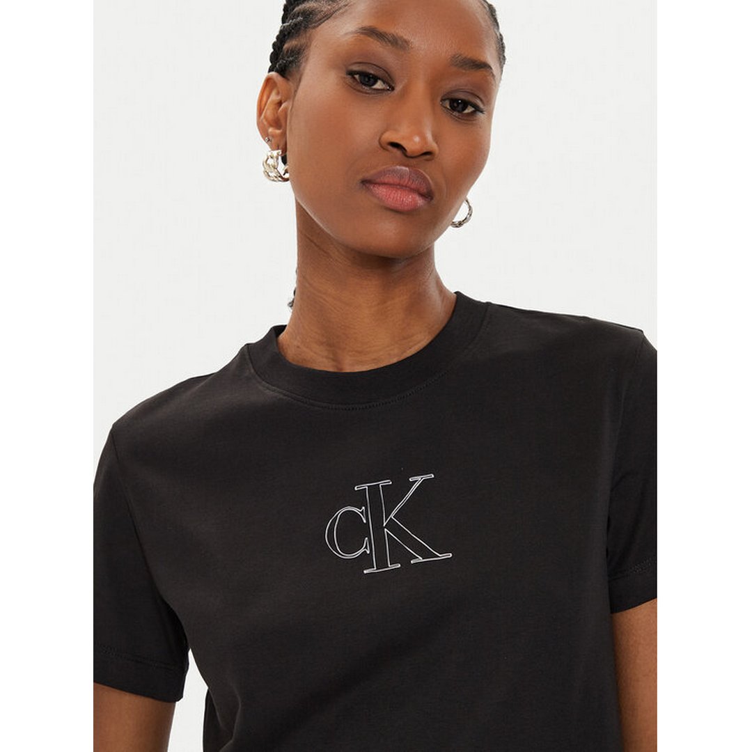 Outlined Ck Regular Tee Ck Black / L