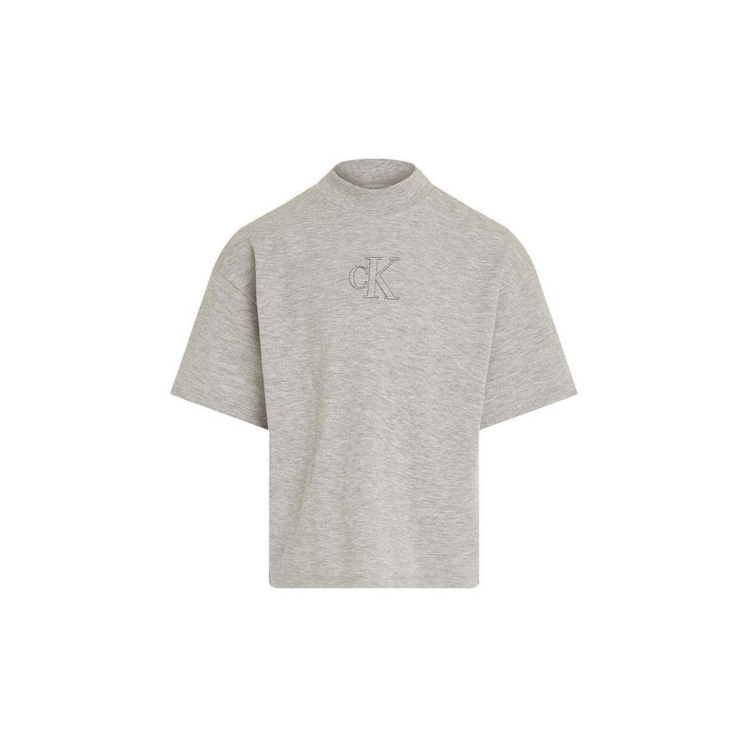 Stitch Monogram Ss Top Light Grey Heather / 10