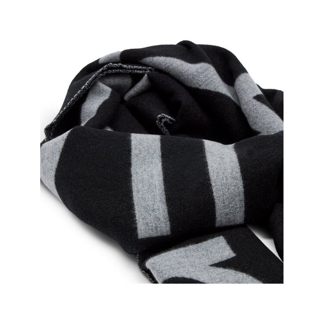 Fringes 2-Tones Wool Blend Scarf Ck Black / OS