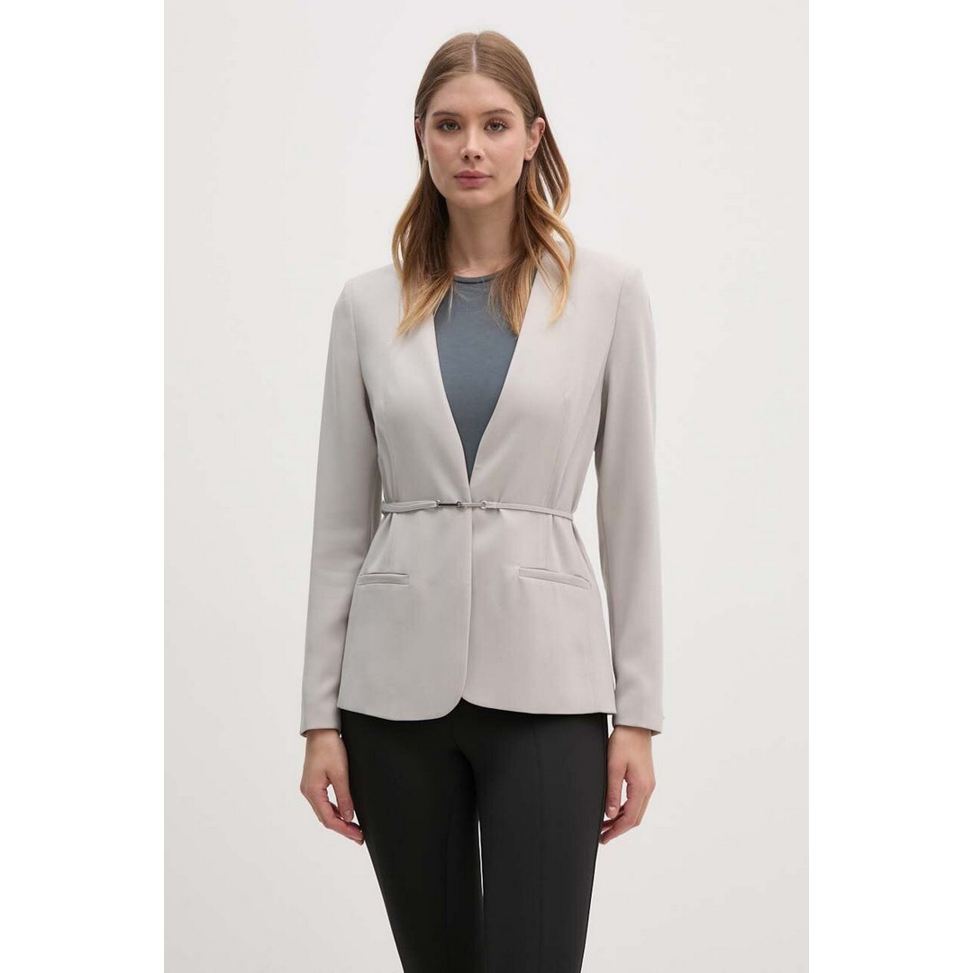 Structure Twill Slim Blazer Sand Pebble / 42