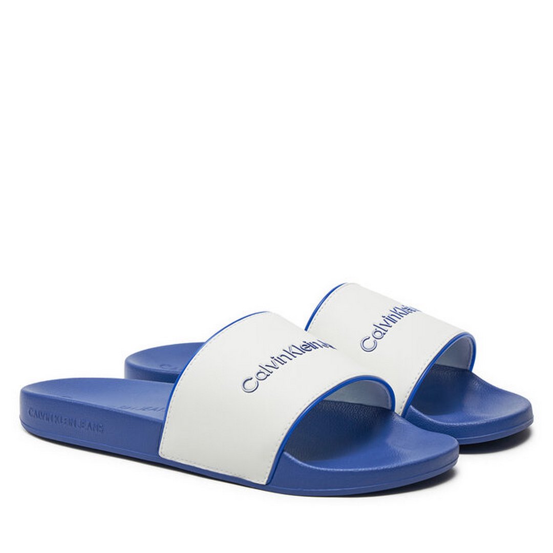 Slide Institutional Bright White/Sapphire Blue / 42