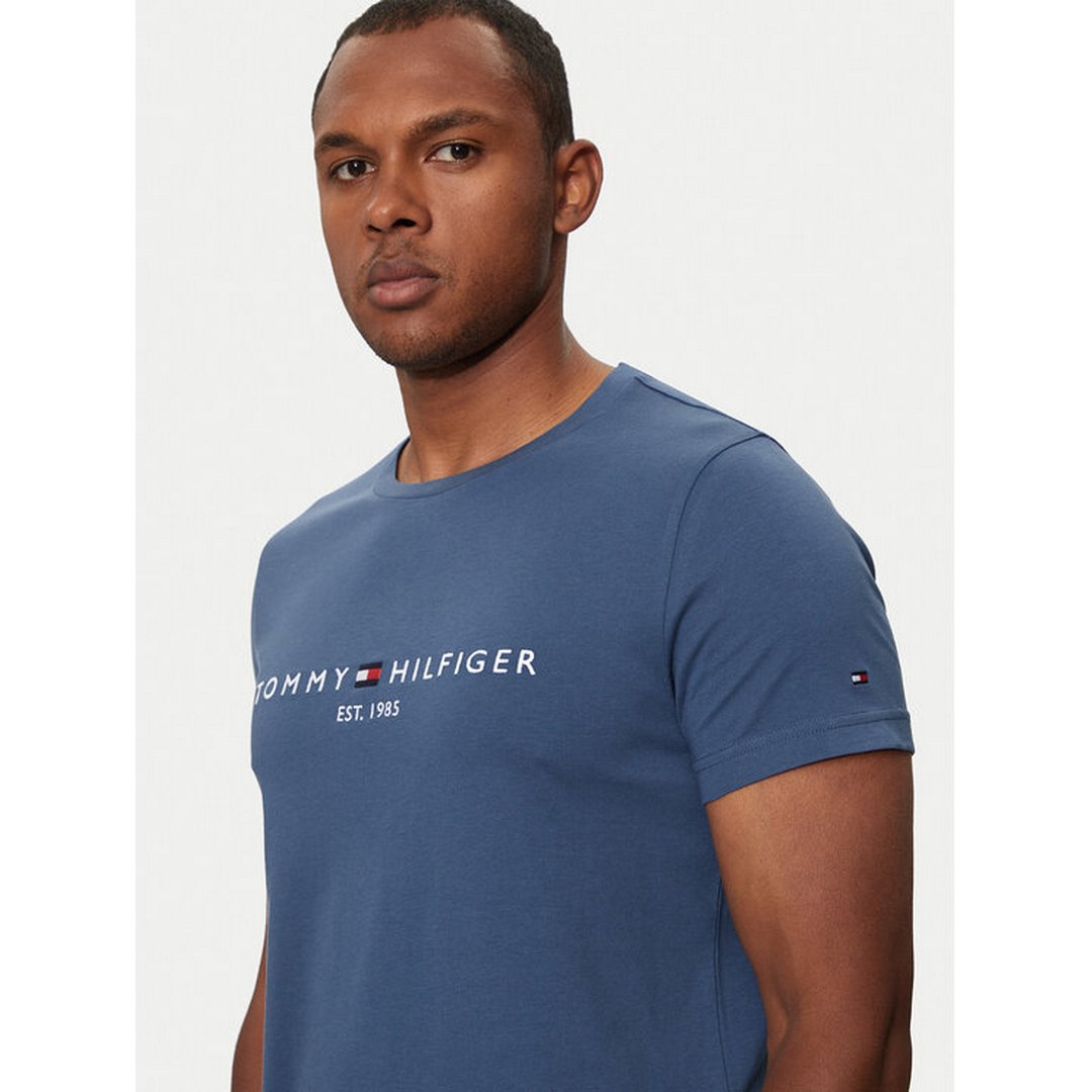 Tommy Logo Tee Aegean Sea / L