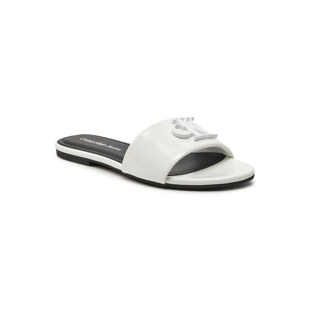 Flat Sandal Slide Mg/ Ybr/ 36 White / 36