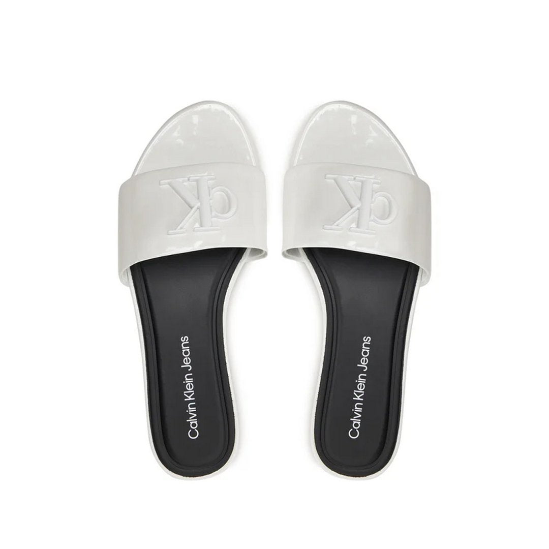 Flat Sandal Slide Mg/ Ybr/ 36 White / 36