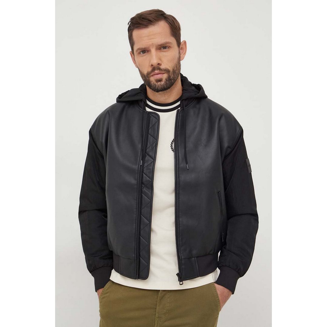 Faux Leather Bomber/ Beh/ Xl Ck Black / M