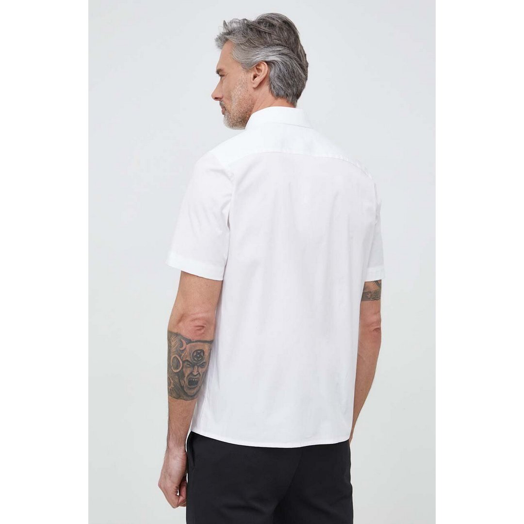 Stretch Poplin S/S R/ Yaf/ L Bright White / L