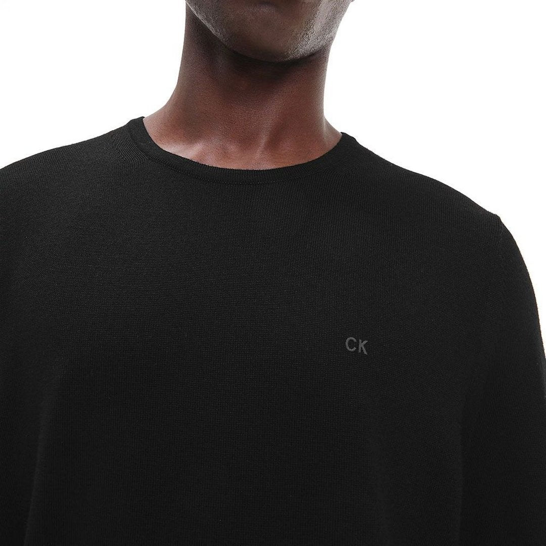 Merino Crew Neck Swe/ Yah/ Xl Ck Black / L