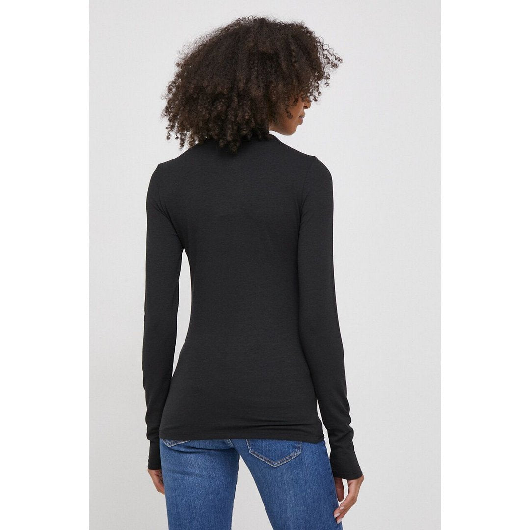 Cotton Modal Mock Ne/ Beh/ L Ck Black / XS