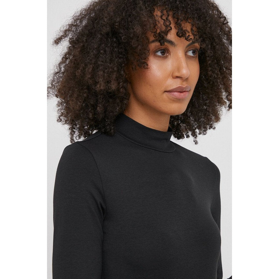 Cotton Modal Mock Ne/ Beh/ L Ck Black / S