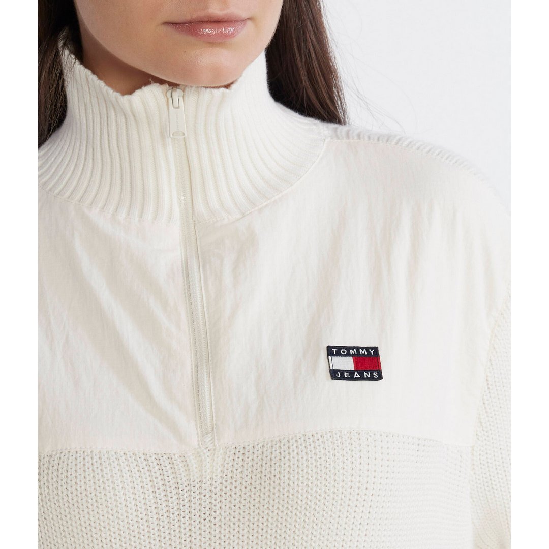 Tjw Half Zip Badge R/ Ybh/ Xl Ancient White / XS