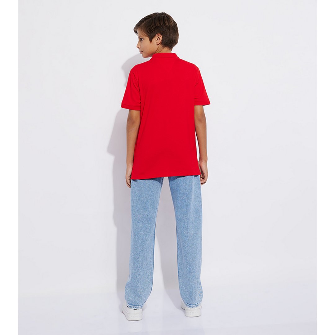 Crest Polo S/S/ Xnd/ 10 Fierce Red / 5