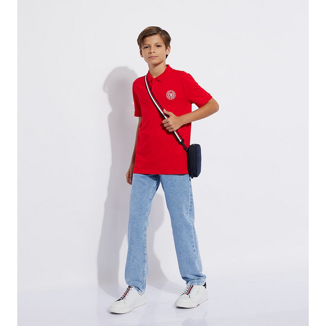 Crest Polo S/S/ Xnd/ 10 Fierce Red / 7