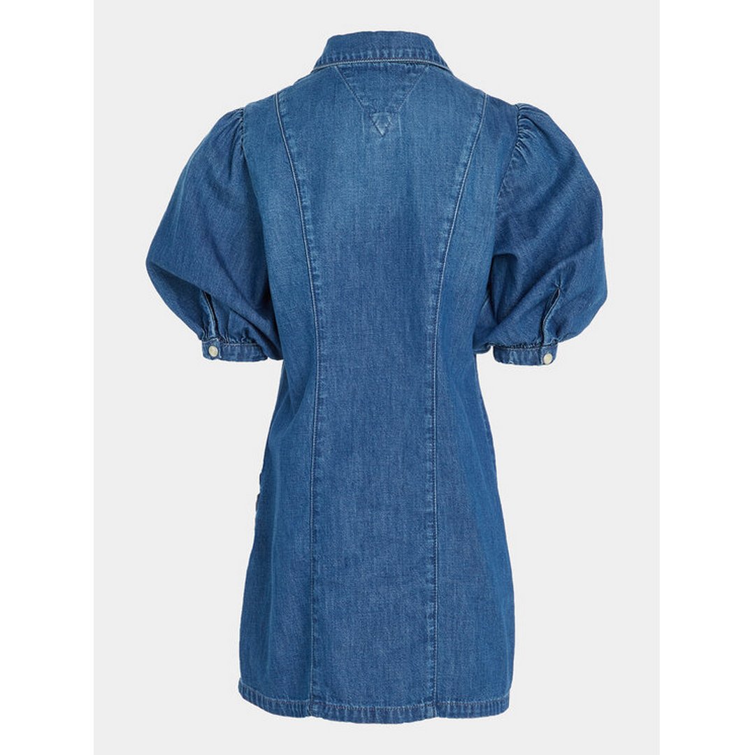 Puff Sleeve Denim Dr/ 1Bl/ 12 Recycledbluedenimstr / 8