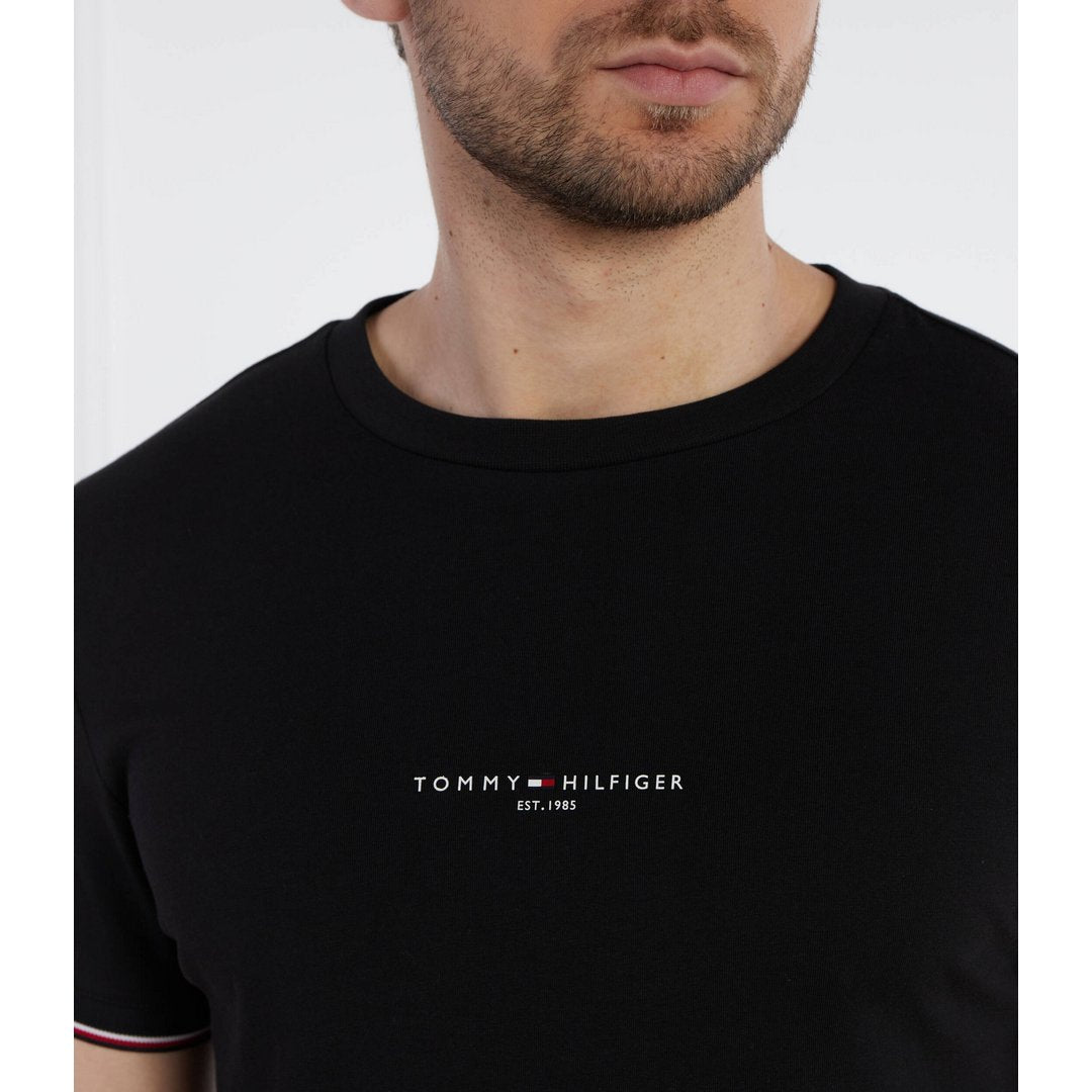 Tommy Logo Tipped Tee Black / L