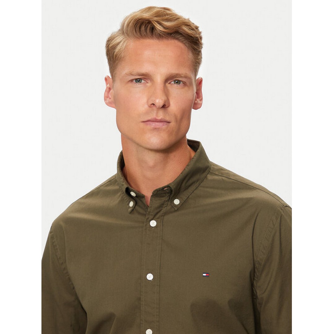 Flex Poplin Rf Shirt Army Green / L