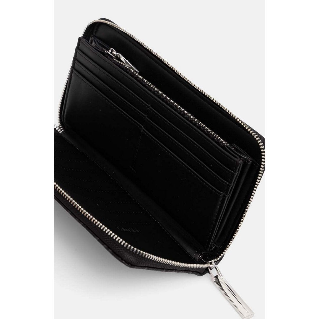 Ck Daily Xl Zip Arou Black Monogram Pu / OS