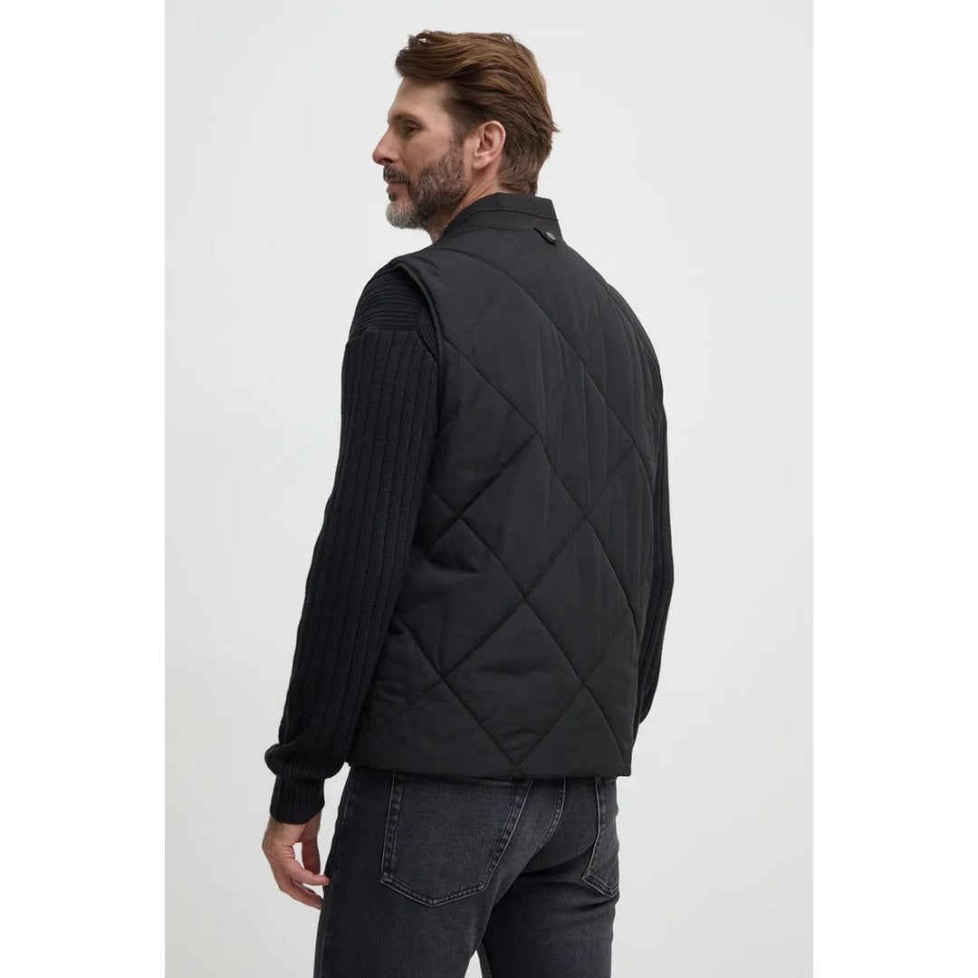 Diamond Quilt Vest Ck Black / L