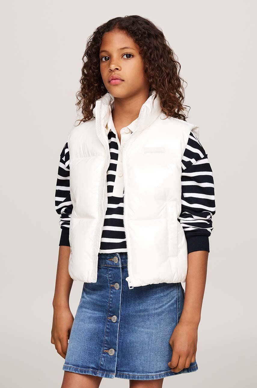 New York Glossy Puffer Vest Ancient White / 10