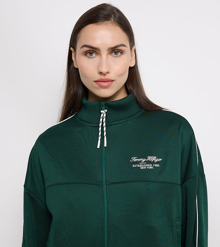 Script Reg Full Zip Sweatshirt Ornamental Green / L