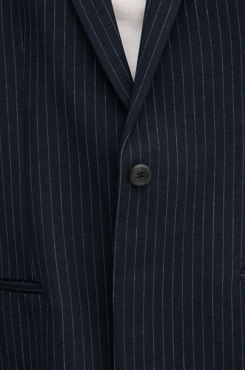 Pinstripe Slim  Blazer Night Sky / Gray Morn Stripe / 38